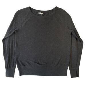 Old Navy Women Sweatshirt Size M Charcoal Long Sleeve Crew Neck Pullover Knit